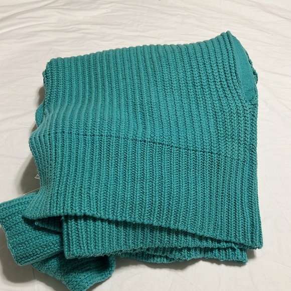 Free people Cardigan  Crochet Sweater size L Turquoise NWOT - Picture 13 of 13